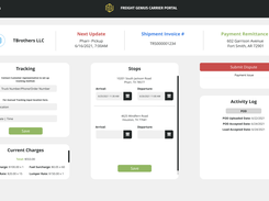 Carriers can submit check calls, input pickup/delivery times, submit issues, and view the activity log of each and every one of their shipments!