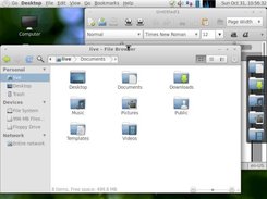 Fresh OS Elementary Abiword and Nautilus Elementary