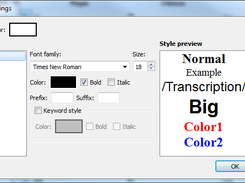 Fresh Memory font and color options