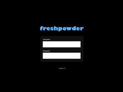 FreshPowder administration login screen