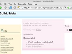 Screenshot from a community's home