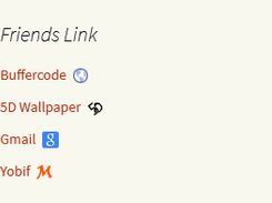 Friends Link Widget Display Page