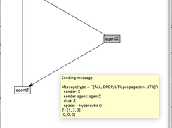 Dynamic agent graph showing message exchanges