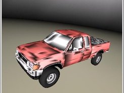 car with material rendering