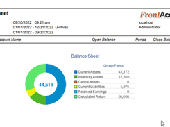 Balance Sheet followed by Business Graphics