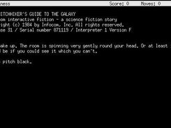 Frotz playing Hitchiker's Guide to the Galaxy