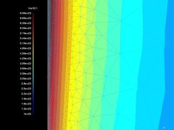 Excess carrier concentration with mesh (zoom)