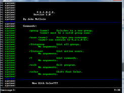 Startup message display.