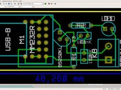 PCB of the module using FTDI MM232R made using Kicad / Linux