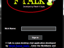 You must have to enter a nick name ,in the text box of Ftalk Login Panel