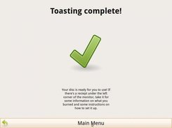 4. Burn finished screen
