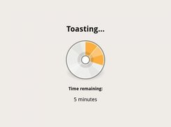 3. Burning progress screen