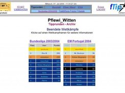 Das USER-Archiv zeigt abgeschlossene Wettkmpfe an.