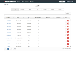 FTMaintenance Select Asset List