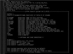 Example 1 (The site - help command)