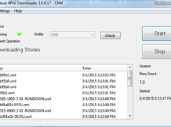 FTP News Wire Downloader in use