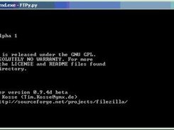 Starting FTPy and logging into the FTP server