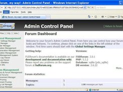 FUDforum's Admin Control Panel.