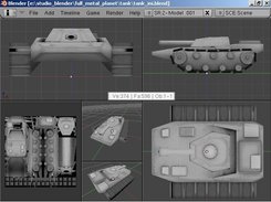 tank lowpoly from blender