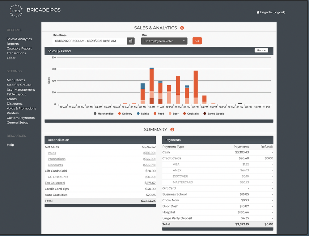 Brigade POS Screenshot 1