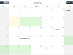 FullCalendar Screenshot 1
