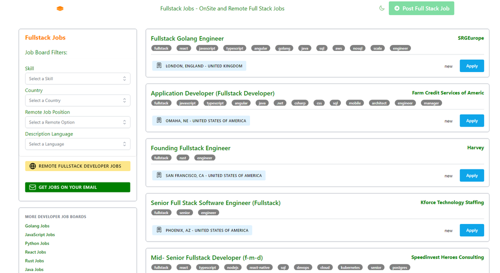 Fullstack Jobs Screenshot 1