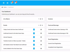 Function Tracker for Caterers-Dashboard