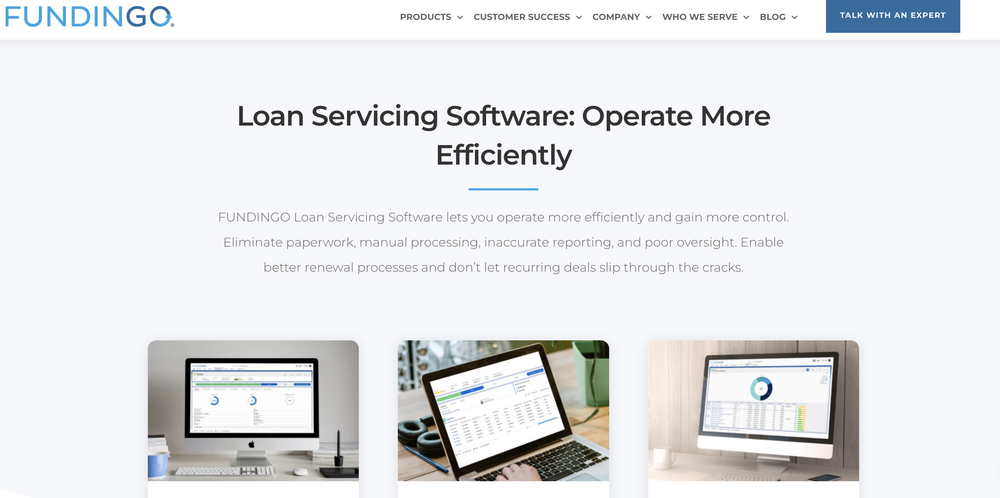 FUNDINGO Loan Servicing Screenshot 1