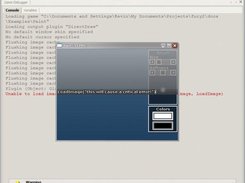 An example running in the game debugger