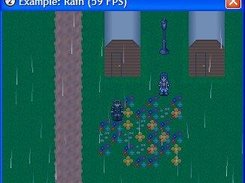 The rain example (with a custom scripted particle system)