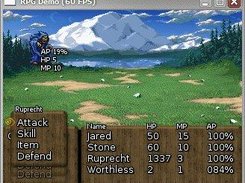 A battle using the RPG template