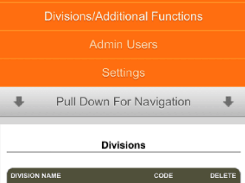 Menu and Divisions