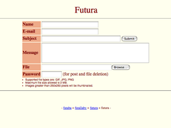 Futura 0.1 running on default settings without any posts.