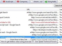 current url before opening the addon is highlighted in red