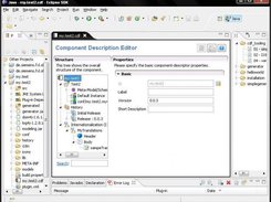 The CDF editor handling a components meta-models,history etc