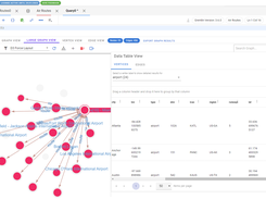 Sample Graph Visualization with Tabular results based on the results of a query submitted to the Apache TinkerPop compatible database