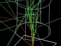 (e,gamma) interaction with in material