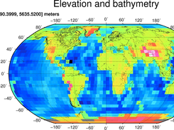 Robinson projection - topography