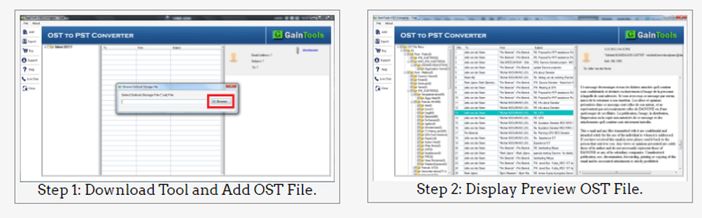 GainTools OST to PST Converter Screenshot 1