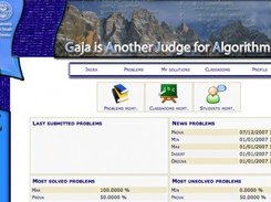 Gaja's main page for logged users