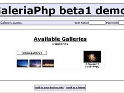 Main page - Galleries Menu