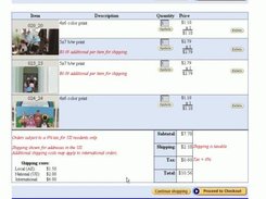 Cart with default settings