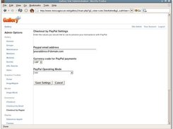 Admin interface for PayPal payment plugin