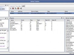 Game-Tracker showing LAN server and integrated chat utility