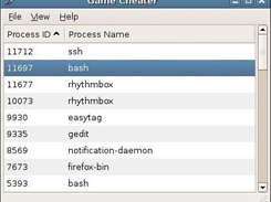 Main Window - list your processes