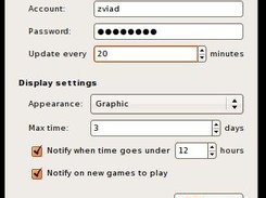 Preferences window