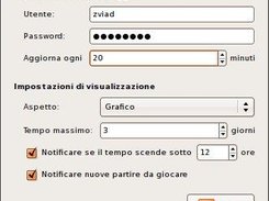 Preferences window, localized in italian