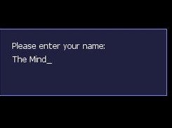The login screen