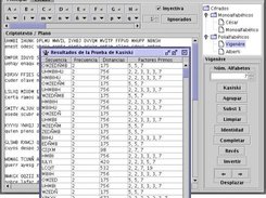 Spanish text. Kasiski Test results sorted by length. (Linux)