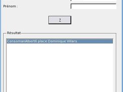 cran de recherche d'un client